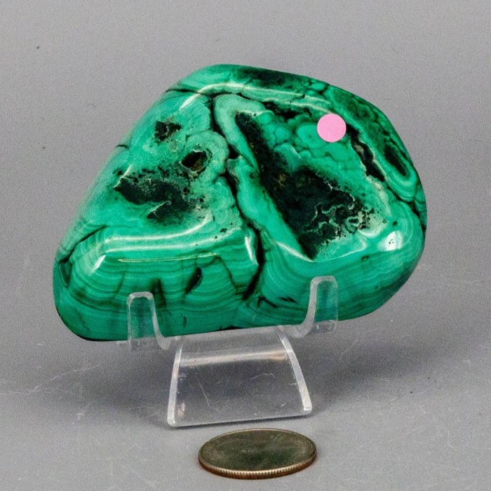 Malachite Polished Stone Natural Green Freeform Crystal