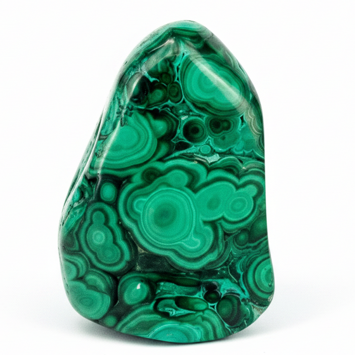Malachite Polished Stone Natural Green Freeform Crystal