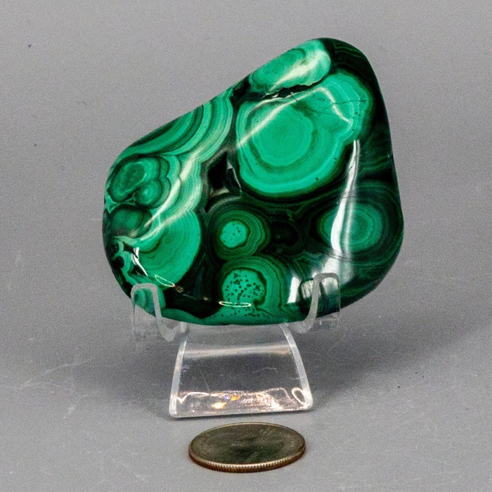 Malachite Polished Stone Natural Green Freeform Crystal