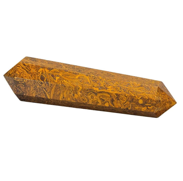 Calligraphy Jasper Wand Double-Terminated Brown Crysta Point