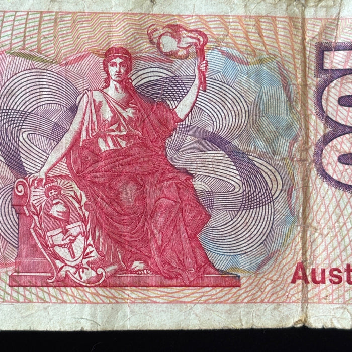 Argentina Banknote Lot Hyperinflation Million Pesos Evita Australes Watermark UV