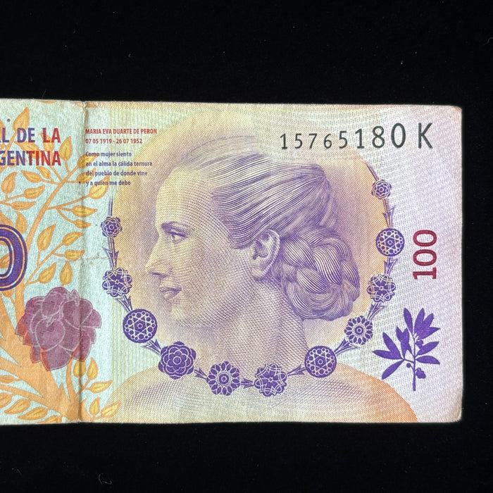 Argentina Banknote Lot Hyperinflation Million Pesos Evita Australes Watermark UV