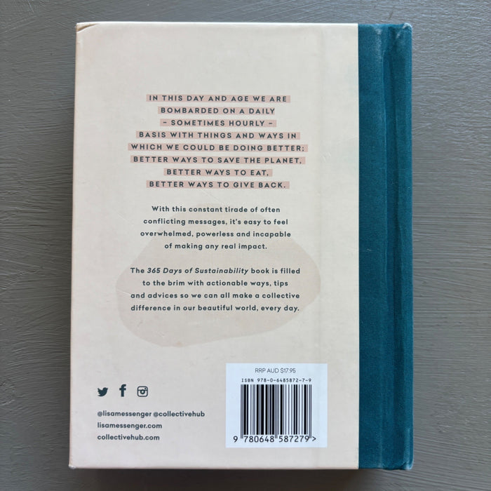 365 Days of Sustainability Hardcover Book Tips Conscious Living