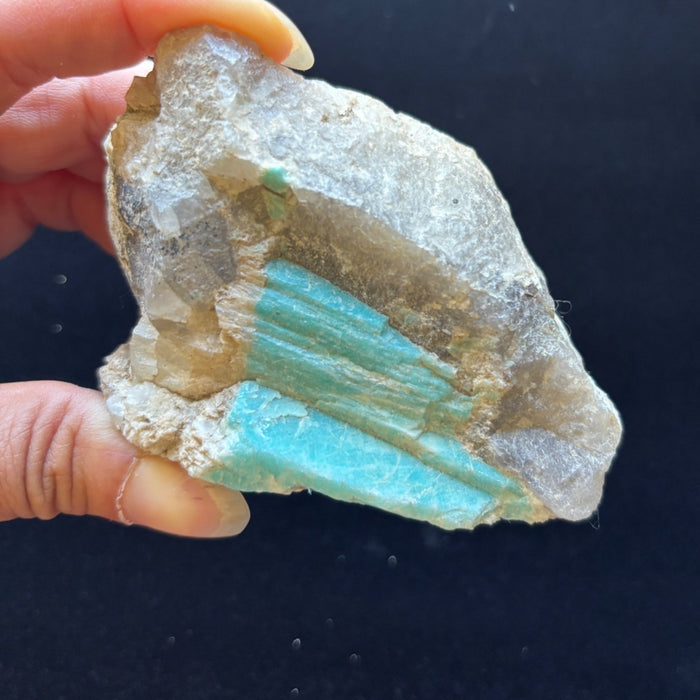 Amazonite Raw Teal Blue Gemstone Rough Smoky Quartz Matrix