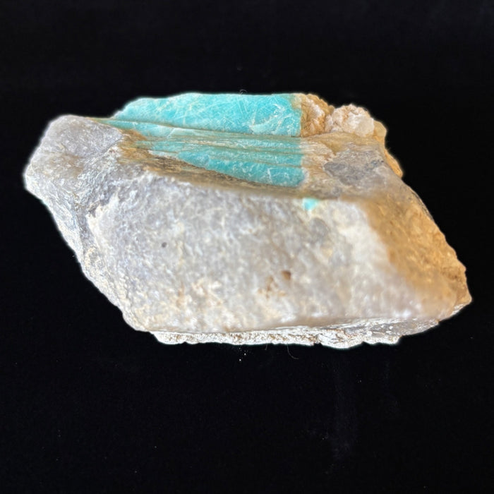 Amazonite Raw Teal Blue Gemstone Rough Smoky Quartz Matrix