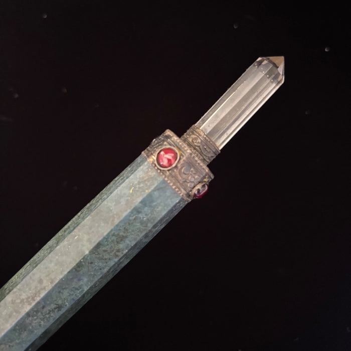 Green Aventurine Wand Long 13" Natural Stone Wounded Warrior