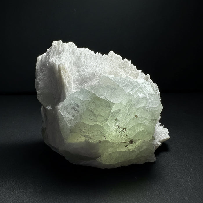 Apophyllite Mordenite Cluster Green Akashic Crystal 3.5 Inch
