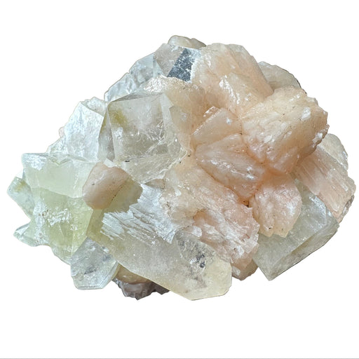 Zeolite crystal cluster on a dark gray background