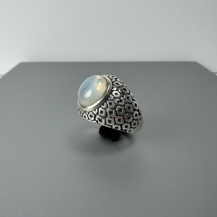 Rainbow Moonstone Ring My Spark Sterling Silver Size 8.5