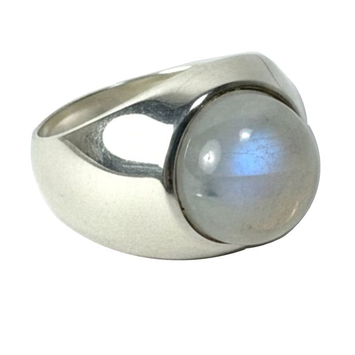 Rainbow Moonstone Ring Radiance Sterling Silver Size 9.5