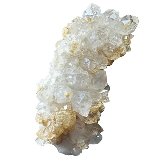 Crystal cluster on a dark gray background