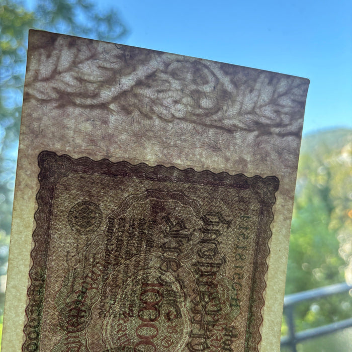 Antique Banknote 1923 Germany Reichsbanknote 100,000 Mark Large Hyperinflation