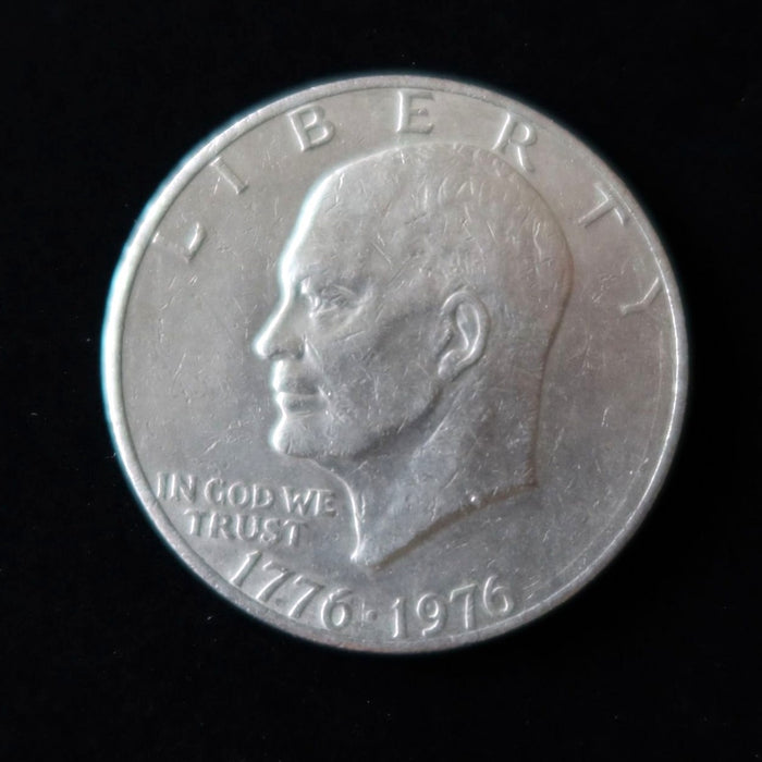 1776-1976 Liberty Bell Moon Eisenhower 1 Silver Dollar Coin Bicentennial USA