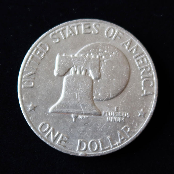 1776-1976 Liberty Bell Moon Eisenhower 1 Silver Dollar Coin Bicentennial USA