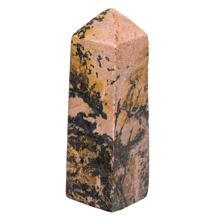 Rhodonite Wand Pink Black Love Tower Crystal Point