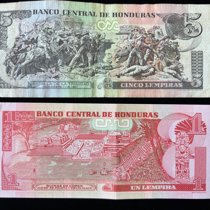 Latin America Banknote Lot Colombia Argentina Honduras Venezuela Watermark UV