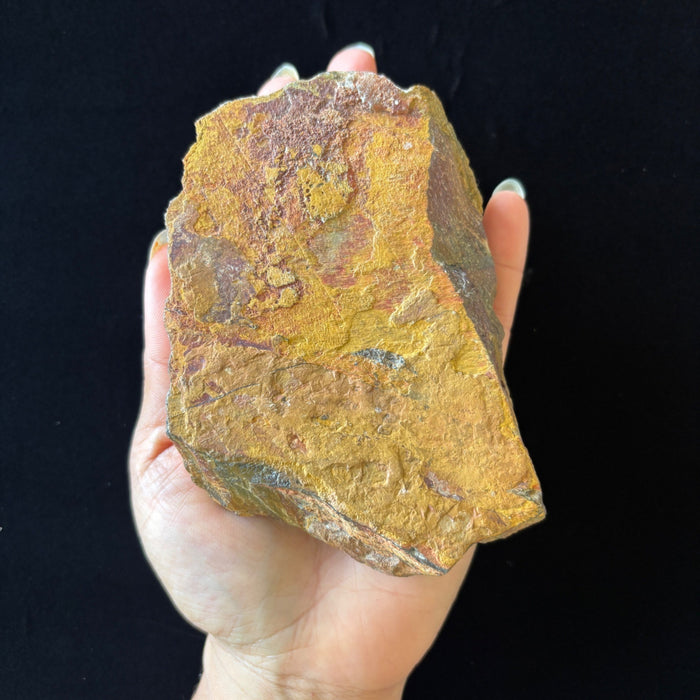 Tigers Eye Stone Slab Golden Brown Raw Display Crystal 4.7"