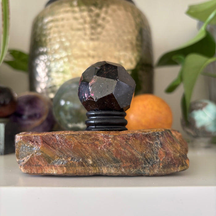 Tigers Eye Stone Slab Golden Brown Raw Display Crystal 4.7"