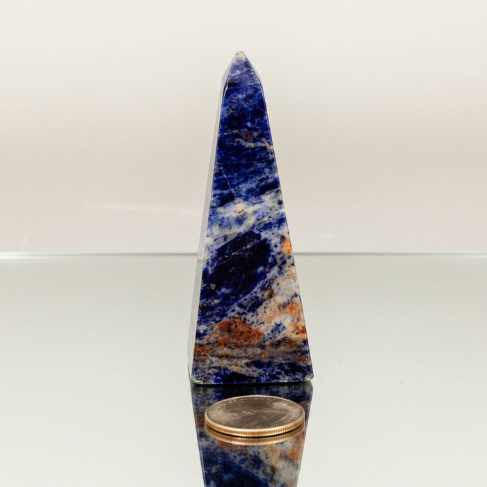Sodalite Wand Sunset Tower Blue Orange Stone Obelisk
