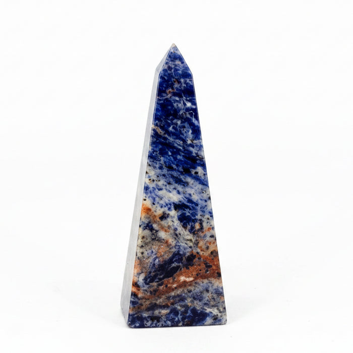 Sodalite Wand Sunset Tower Blue Orange Stone Obelisk
