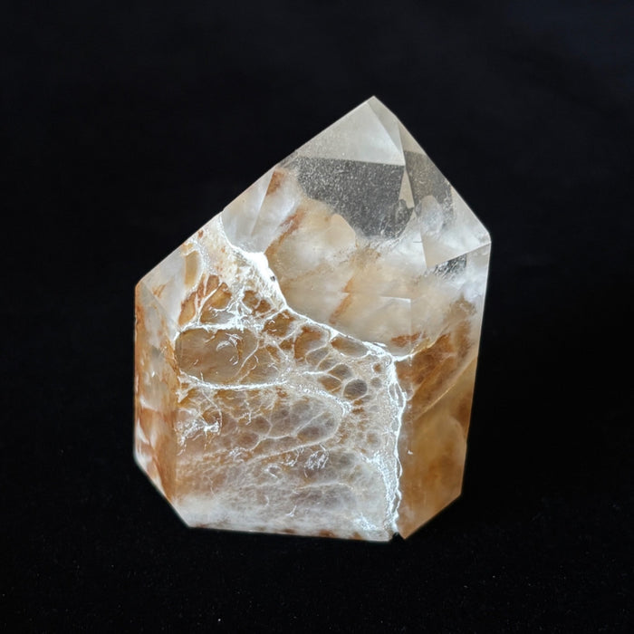 Quartz Tower Point Golden Healer Skeletal Crystal