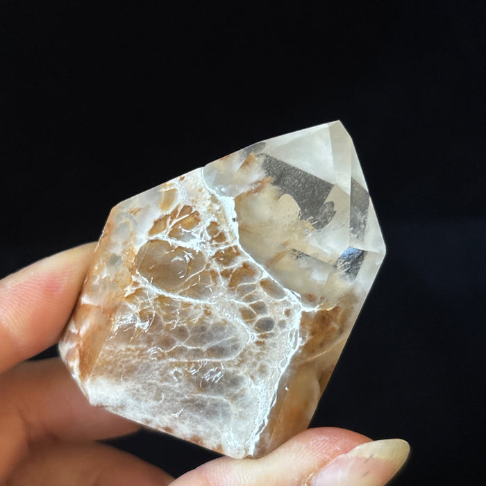 Quartz Tower Point Golden Healer Skeletal Crystal