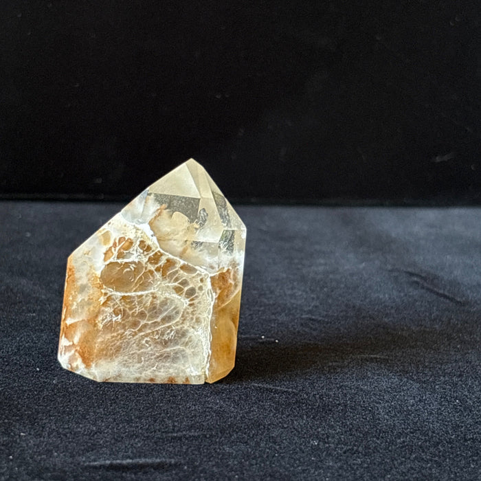 Quartz Tower Point Golden Healer Skeletal Crystal