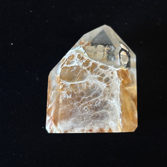 Quartz Tower Point Golden Healer Skeletal Crystal