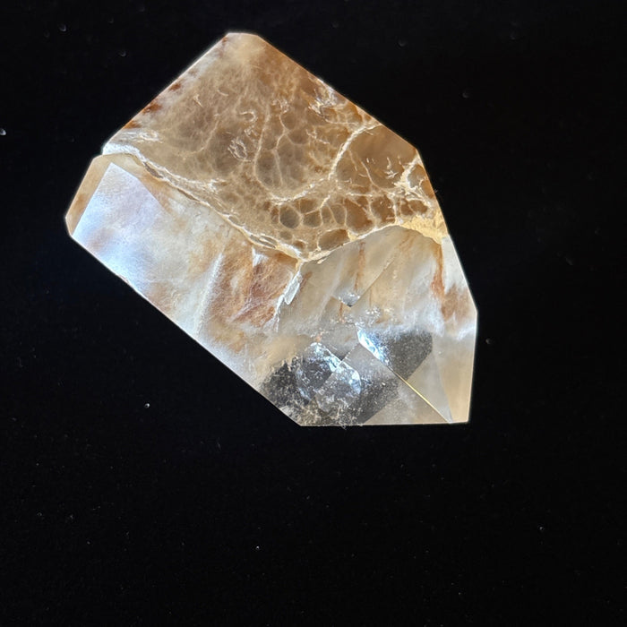 Quartz Tower Point Golden Healer Skeletal Crystal