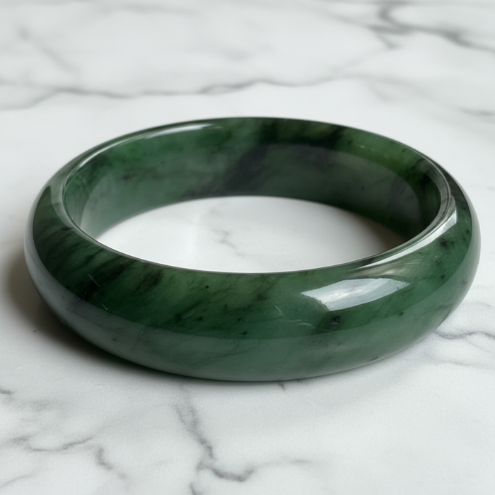 Jade Bangle Bracelet Fine Green Canadian Nephrite