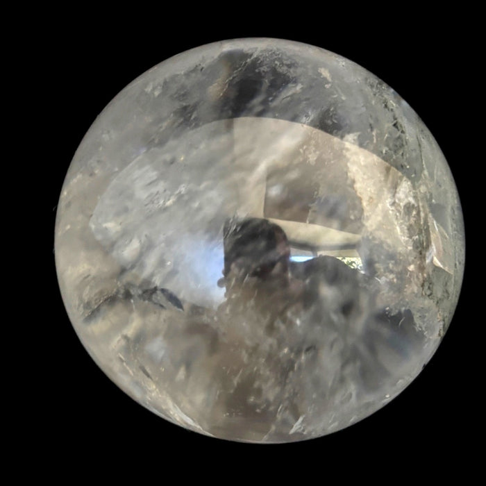 Clear Quartz Sphere Deluxe Rainbow Crystal Ball w/ Stand