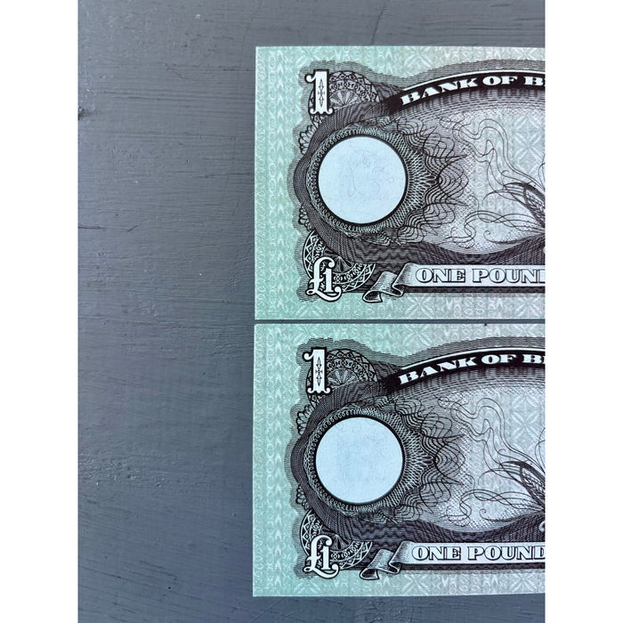 Vintage Banknote Set 1968 Consecutive Pair Biafra UNC Crisp Dead Rebel Currency