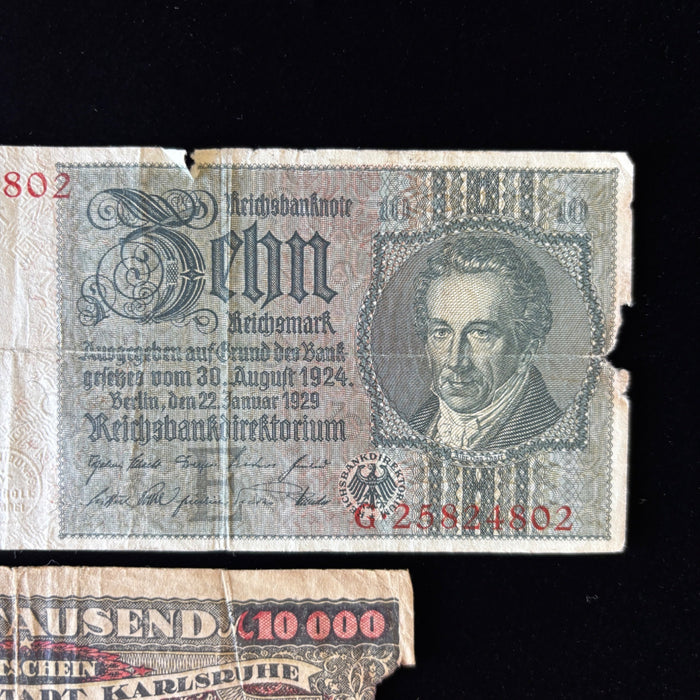 Antique Banknote Lot Germany Weimar Hyperinflation Rise and Fall of the Mark