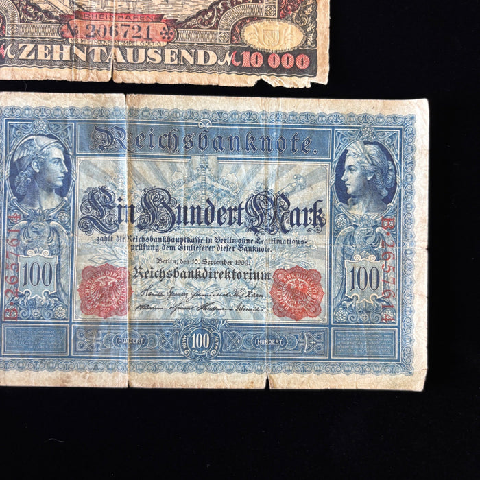 Antique Banknote Lot Germany Weimar Hyperinflation Rise and Fall of the Mark