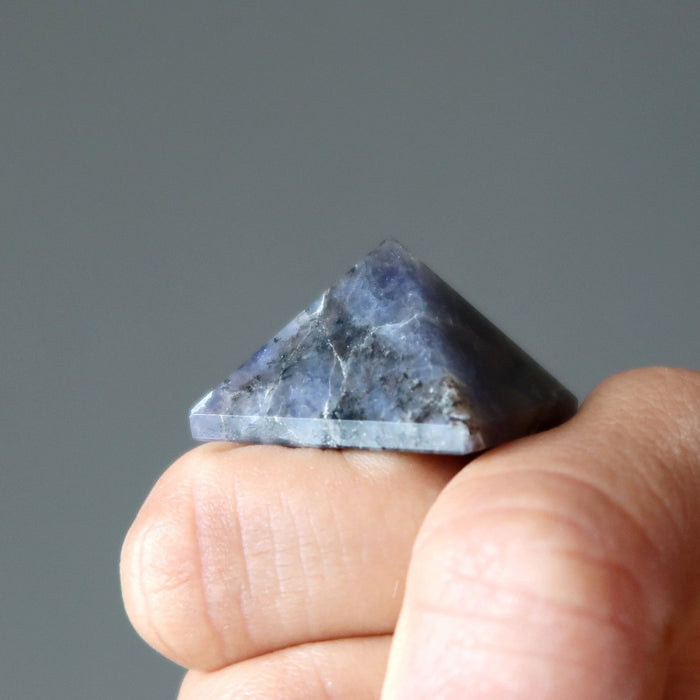 Iolite Pyramid Indigo Blue Abundance Stone Mini Meditation Crystal