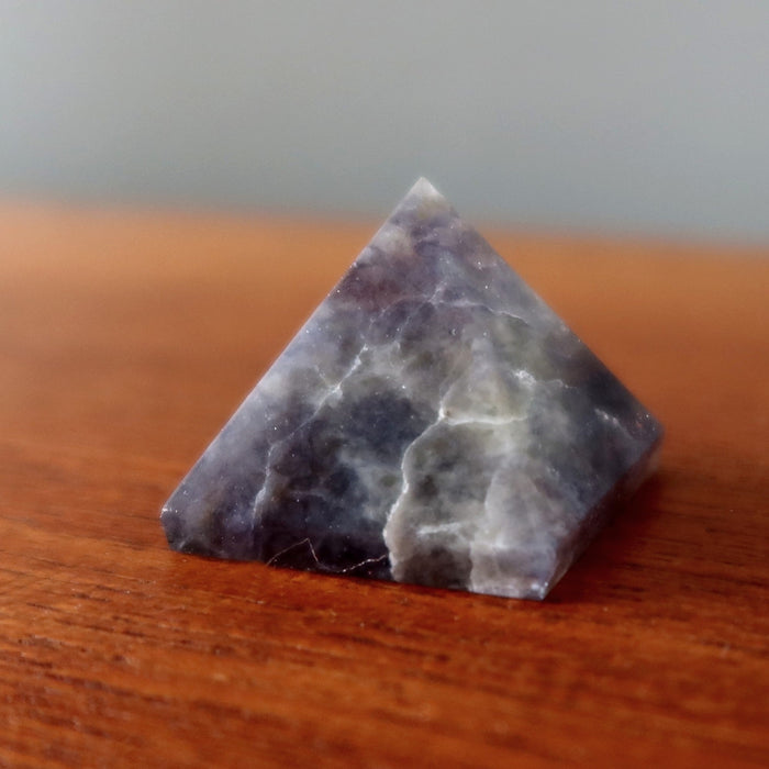 Iolite Pyramid Indigo Blue Abundance Stone Mini Meditation Crystal