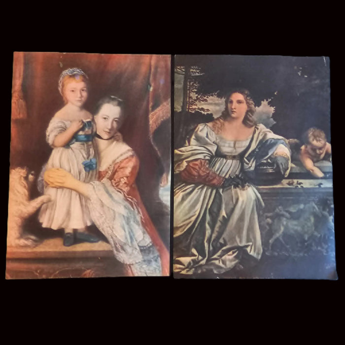 Vintage Art Prints 1930 Classical Family Mother Child Titian Reynolds Bronzino Ephemera