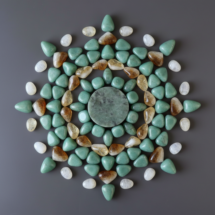 Money Maker Set Jade Charger Citrine Aventurine Stones