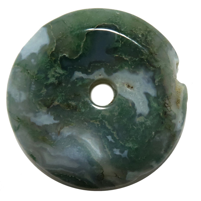 Moss Agate Gemstone Donut Green Healing