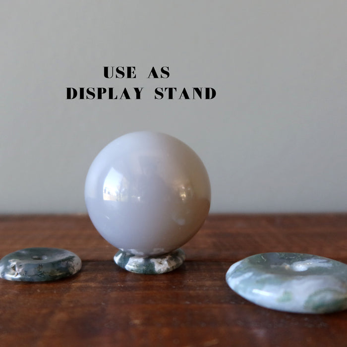 Moss Agate Gemstone Donut Green Healing