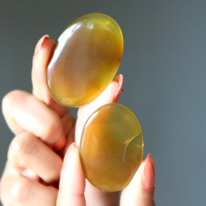 Agate Grid Crystal Bundle Brilliant Cabochon Set of 15