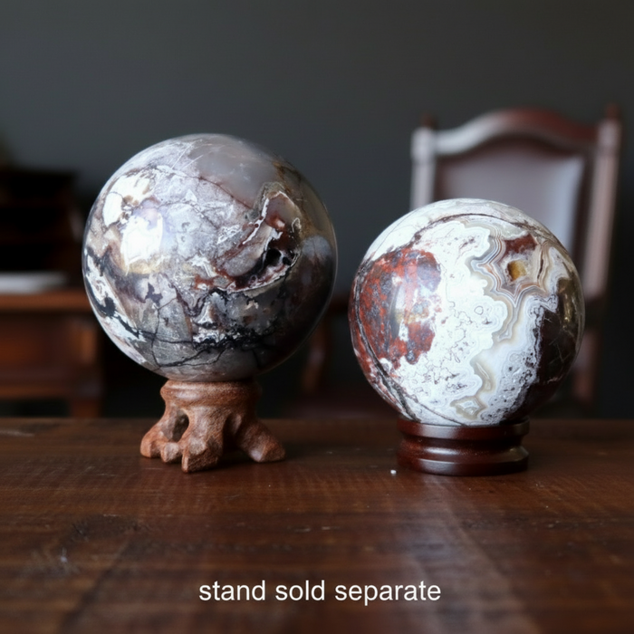 Crazy Lace Agate Sphere Wild Streak Crystal Ball