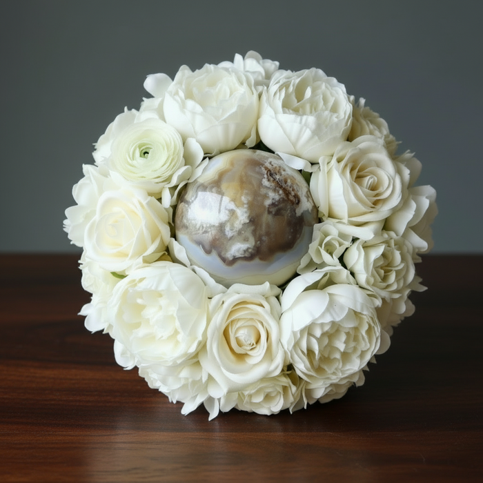 Flower Agate Sphere My Favorite Things Crystal Ball