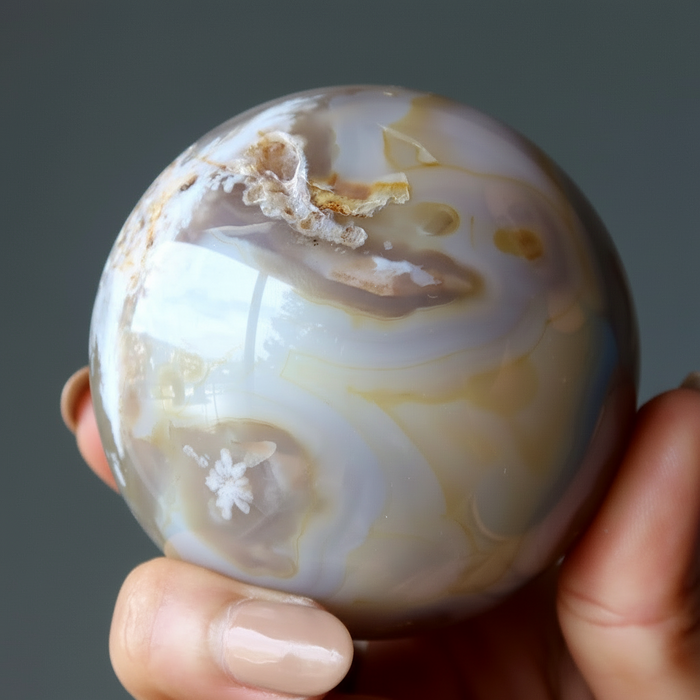 Flower Agate Sphere My Favorite Things Crystal Ball
