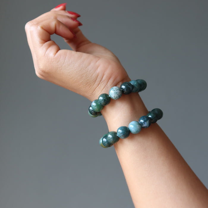 Green Agate Bracelet Love Life Grounding Crystals