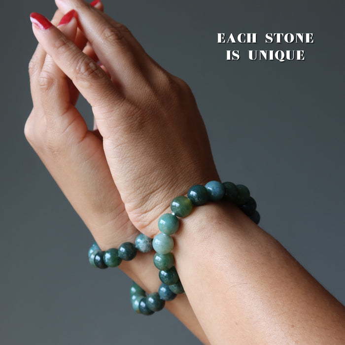 Green Agate Bracelet Love Life Grounding Crystals