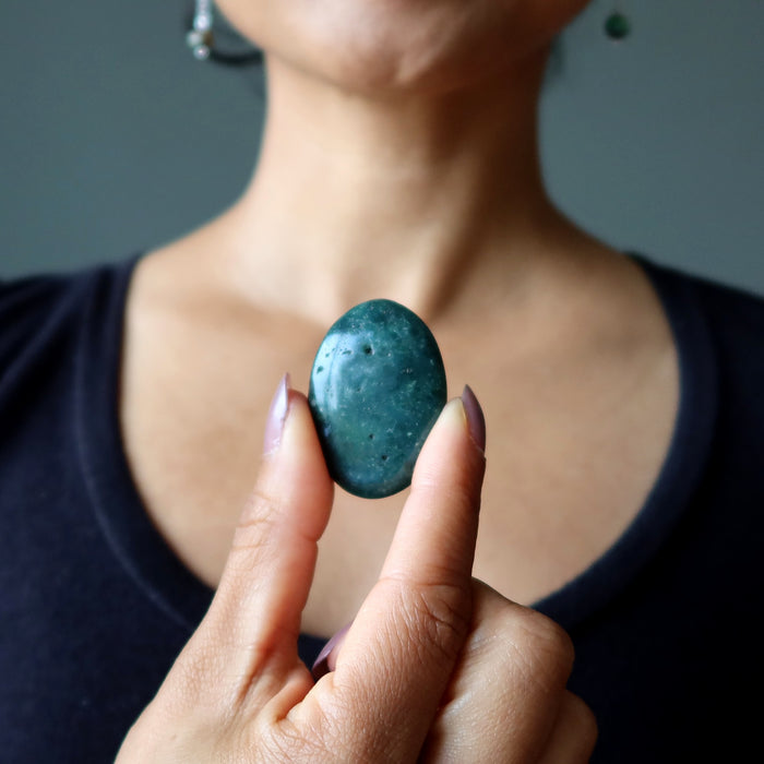 Green Agate Grid Crystal Nature Nurture Gem