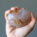 flower agate heart
