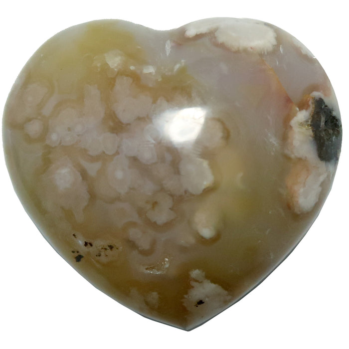 flower agate heart
