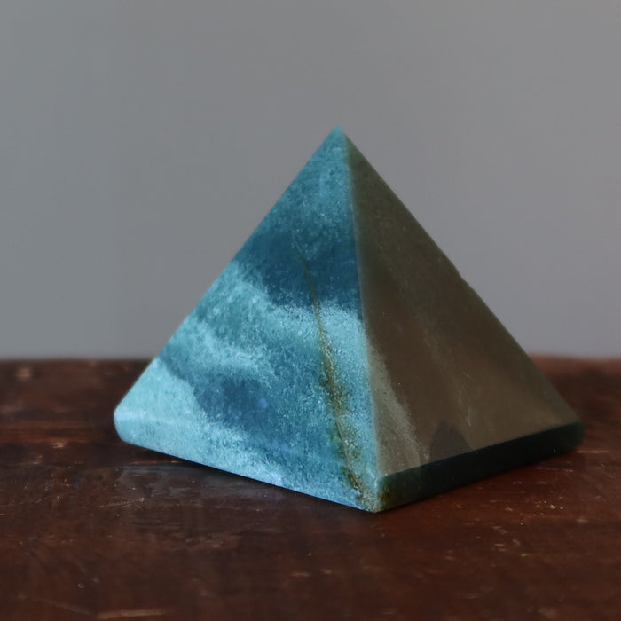 Moss Agate Pyramid Force of Nature Wounded Warrior